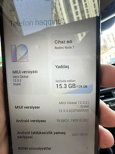 panel radiator: Redmi Note 7, 128 GB, rəng - Qara, Barmaq izi — 3