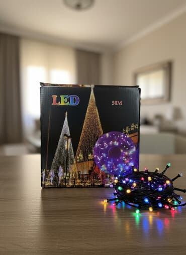 Бра, настенные светильники: LED işıq şəridi – 50 metr - Uzunluq: 50M - LED texnologiyası – enerji — 1