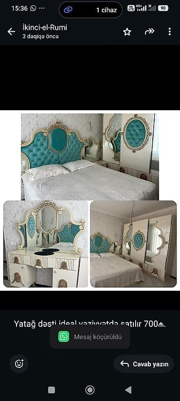 Yatağ dəsti ideal vəziyyətdə satılır 700₼. Ünvan Hövsan &Rumi — 1