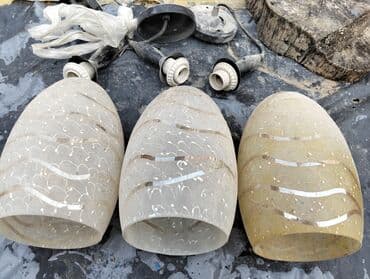 Digər ev dekoru: Çılçıraq, 3 lampa, Şüşə — 4