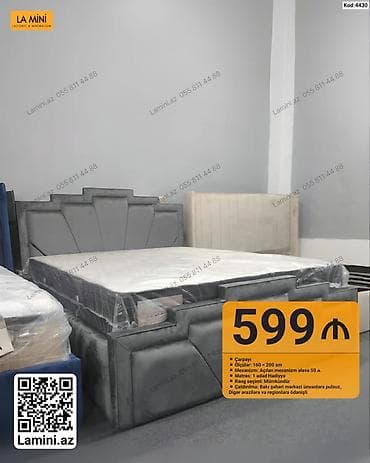 Çarpayı – 160×200 sm Xüsusiyyətlər: - Ölçü: 160 × 200 sm - Mexanizm — 2