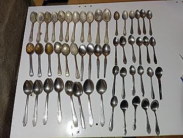 Müxtəlif ölçülü metal qaşıq dəsti - Ümumi komplekt: çoxsaylı