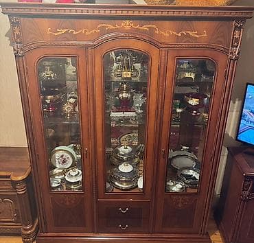 taxta stol stul: Klassik üslubda qonaq otağı mebeli dəsti - Material: yüksək — 2