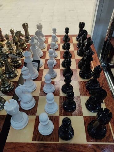 nerd taxta satisi: Şahmat oyunu♟ Şahmat taxtası daşları ilə birlikdə. Orjinal🏷 Ölkə — 1