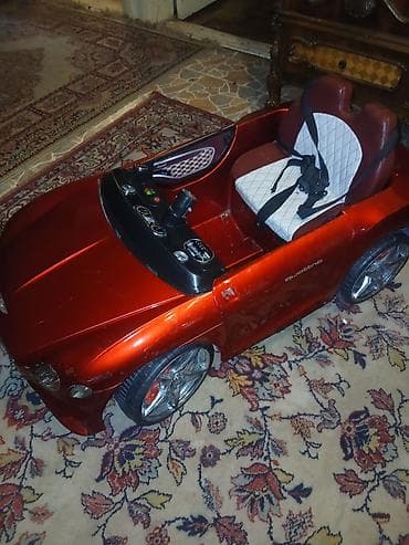 oyuncaq kamaz type 1: Uşaq üçün elektrikli minik maşını – kupe tipli, qırmızı metalik rəng — 2