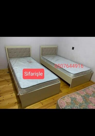 divan çarpayı: Yeni, Təknəfərlik çarpayı, Bazasız, Matras ilə, Siyirməsiz, Azərbaycan — 3