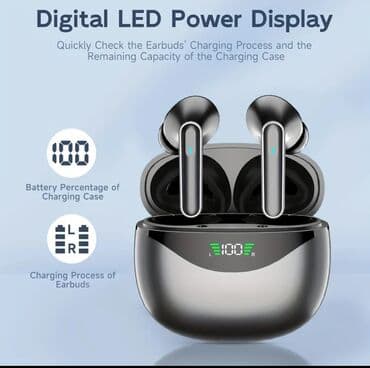 baku electronics qulaqciqlar: Yeni Simsiz (Bluetooth) Qulaqcıqlar, rəng - Qara — 2