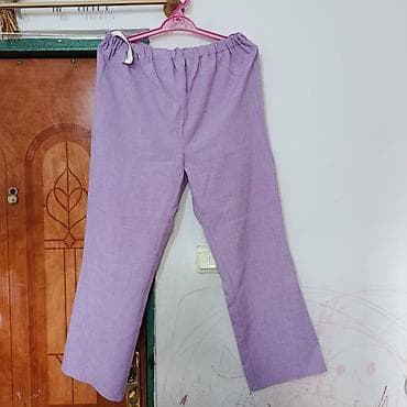 Dəstlər, kostyumlar: Lavanda rəngli iki hissəli hamilə qadın dəst – tunik və şalvar - — 4