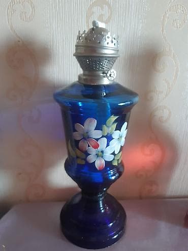 lampa qedimi: Məhsul: Şüşə yağ lampası Təsvir: - Dərin kobalt-mavi rəngli qalın — 1