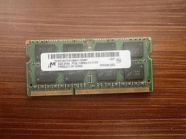 Operativ yaddaş (RAM) 4 GB, 1600 Mhz, DDR3, Noutbuk üçün, İşlənmiş