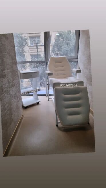 2020 pərdə modelləri: Yeni, Kosmetoloji kuşetka, Qatlanan, rəng - Ağ — 2