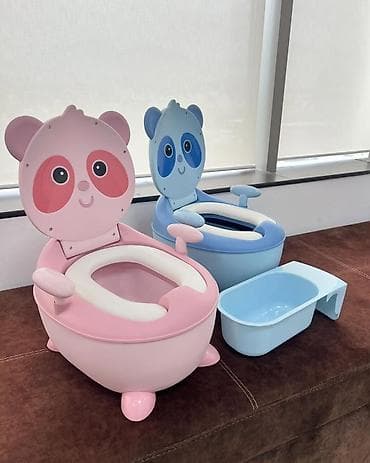 Унитазы для маломобильных людей: Uşaq tualeti – panda dizaynlı - Rənglər: açıq mavi və açıq çəhrayı - — 1