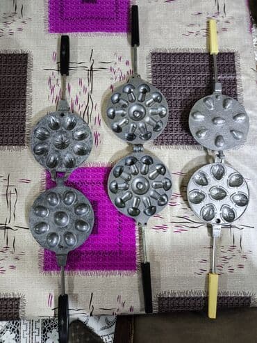 силиконовые формы в баку: Şirniyyət qəlibləri, rəng - Gümüşü, Çuqun, Fiqur, 3 — 1