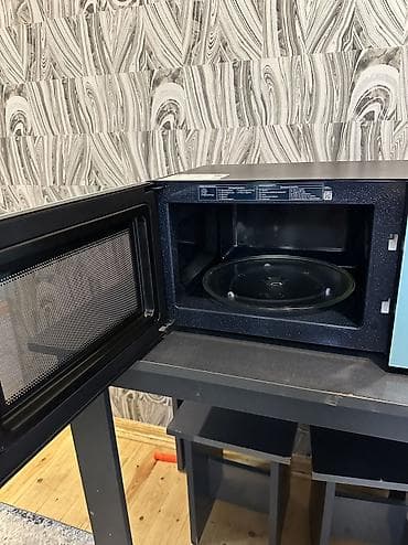 lanova qaz plitesi: Mikrodalğalı soba Samsung, Ayrıca dayanan, Qril ilə, rəng - Mavi, Yeni — 7