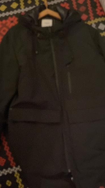 balonka uzun: Qışlıq kişi parka gödəkçə - Rəng: tünd boz/qaraya yaxın - Model: uzun — 2