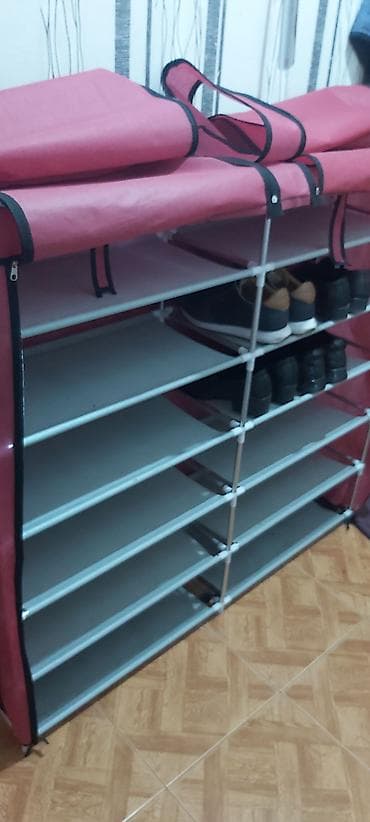 Qapaqlı ayaqqabı dolabı – parça örtüklü, yığma konstruksiya - Rəng