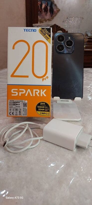 tecno spark 20 pro irşad: Tecno Spark 20 Pro, 256 GB, rəng - Qara, Face ID, Sənədlərlə, Sensor — 1