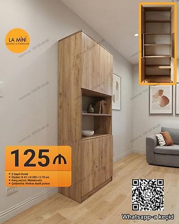 Düz dolab, Qonaq otağı üçün, Penal, Açılan, Korpuslu, 2 qapılı