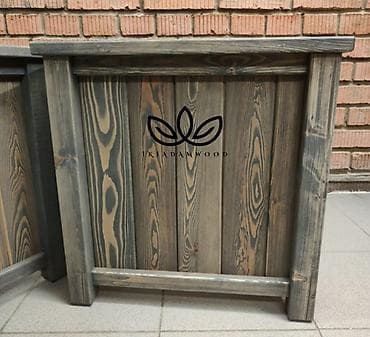 Bitki dərmanları: Ağacdan dekorativ kvadrat güldan/qutu (2 ədəd) - Material: tam ağac — 3