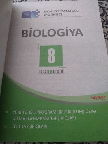биология 9 класс: 8ci sinif biologiyadan kurikulum qiymətləndirmə tapşırıqları — 3