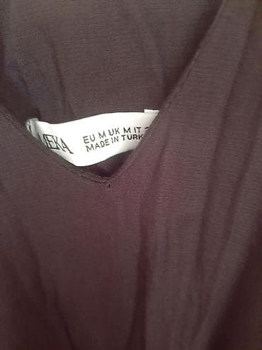 Qadın paltarı – uzun, qara rəngli slip dress - Model: nazik — 2