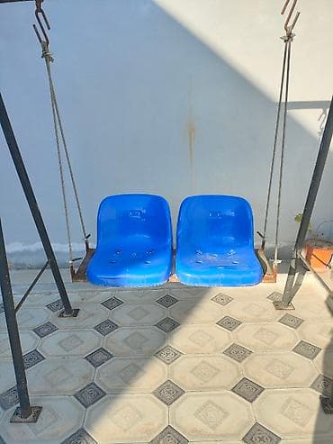 Садовая, уличная мебель: Б/у, Стул-качели, Без зонтика, Металл — 2