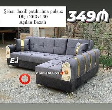 Künc divan, Yeni, Açılan, Bazalı, Parça, Şəhərdaxili pulsuz çatdırılma