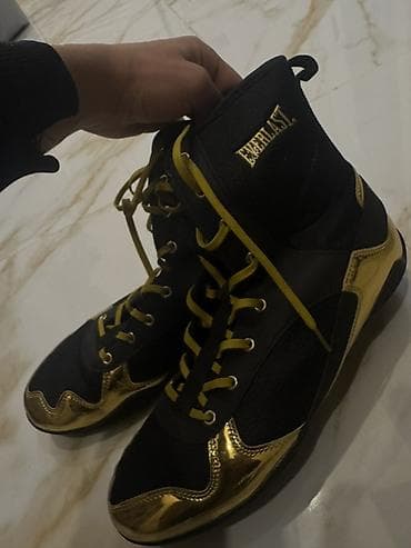Мужская обувь: Everlast boks ayaqqabısı – yüksək boğazlı model - Rəng: qara/qızılı — 2