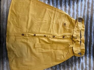 ağ qadın ətəkləri: Sarı rəngli qadın yubkası - Model: yüksək bel, A-kəsim midi uzunluq - — 3