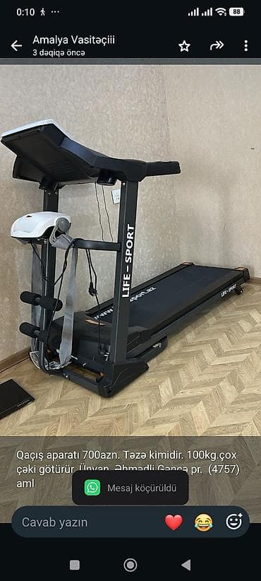 Qaçış aparatı 700azn. Təzə kimidir. 100kg.çox çəki götürür. Ünvan lalafo.az -da Qaçış aparatı 700azn. Təzə kimidir. 100kg.çox çəki götürür. Ünvan