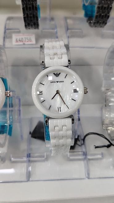Наручные часы: Emporio Armani qadın qol saatları – keramika korpus və keramika qolbaq — 3