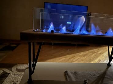 Бочки: Bioetanol kamini – masa üstü model - Materiallar: təbii massiv ağac — 3