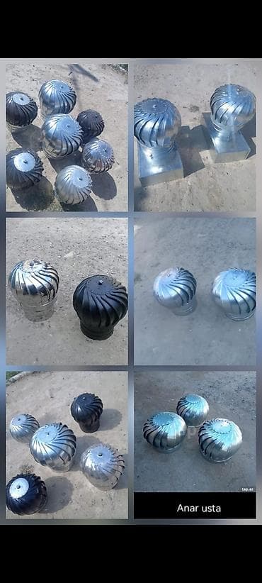 Damperli turbina tipli havalandırma başlığı (rəqəmsiz, mexaniki) — 1