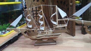 model iş: Gəmi Agacdan Əl işi 15azn Qoz Agacınnan hazırlanmış əl işi Gəmilər — 1
