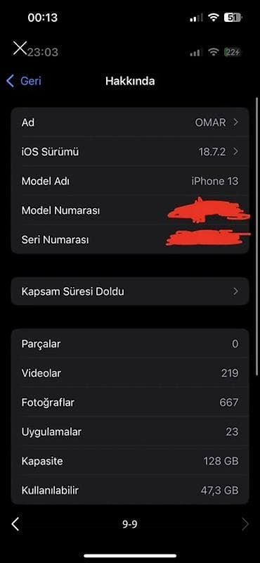 iphone 13 ağ: IPhone 13, 128 GB, Mavi, Face ID — 7
