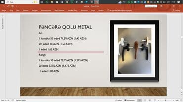 divar kağızları ve qiymetleri: Məhsul: Pəncərə qolu və aksesuarları - Solowin pəncərə qolu – ağ və — 6