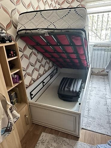Односпальная кровать, С подъемным механизмом, С матрасом, Без выдвижных ящиков — 2