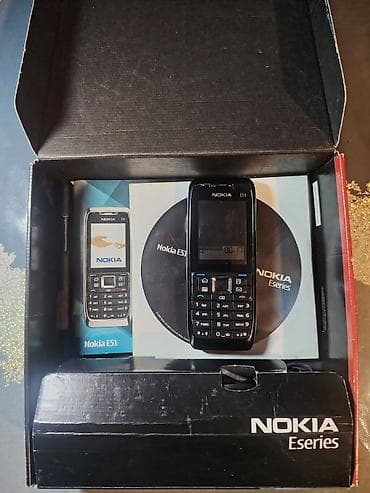 nokia 2720 flip original: Nokia E51, rəng - Qara, Sənədlərlə — 2