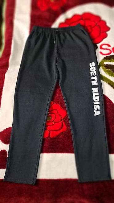 kəsdum şalvar: Qara rəngli idman şalvarı yeni kimidir kişi üçün 3 XL - Model: düz — 2