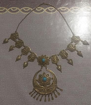 aypara: Zərgər sənəti boyunbağı - Material: sarı metal ərintisi (qızılı — 2
