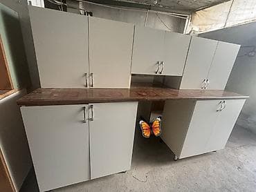 Mətbəx mebeli dəsti - Ölçü: 225 sm - Rəng: ağ fasadlar, qəhvəyi iş lalafo.az -da Mətbəx mebeli dəsti - Ölçü: 225 sm - Rəng: ağ fasadlar, qəhvəyi iş