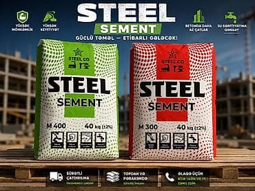 Ev və bağ: STEEL SEMENT – Güclü təməl, etibarlı gələcək! Məhsul: Portland sement — 1