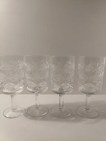 Süfrə qab-qacaqı: Qədəhlər, rəng - Ağ, Şüşə, 4 ədədli dəst — 2