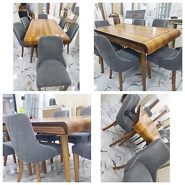 Mətbəx üçün, Açılmayan, Oval masa, 6 stul