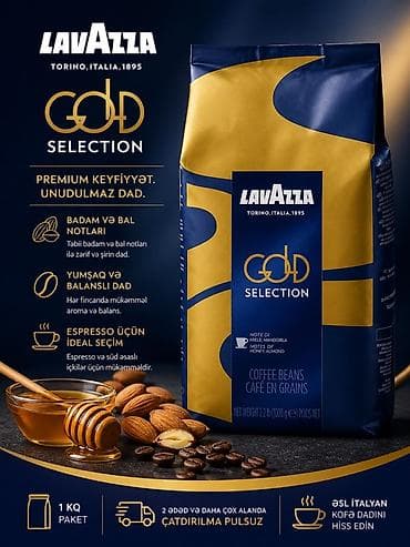 pox sekilleri: Lavazza Gold Selection – bütöv qəhvə dənələri, 1 kq paket. - Premium — 1