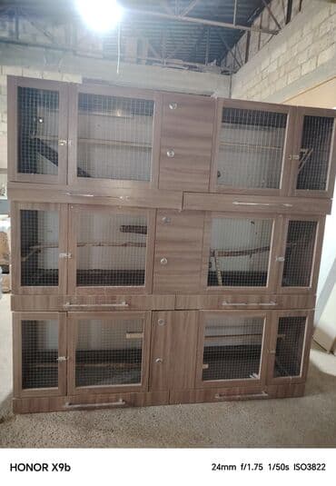 hind qusu satisi: Qəfəs izunluğu 191 eni 52 hundurluyu 64 icində ışıglanmasida vat 2 — 4