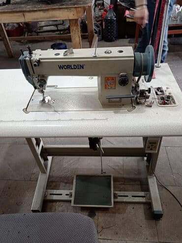 поясная машина бу: WORLDEN sənaye tikiş maşını – masa və pedalla birlikdə hal hazırda — 4