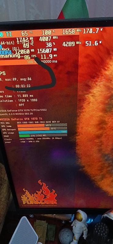 gtx 970: Videokart Asus GeForce GTX 1070 Ti, 8 GB, İşlənmiş — 7