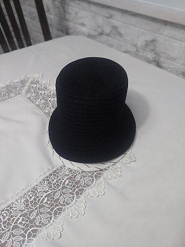 bas: Qara qadın şlyapası – “bucket hat” üslubu - Rəng: tam qara - — 4