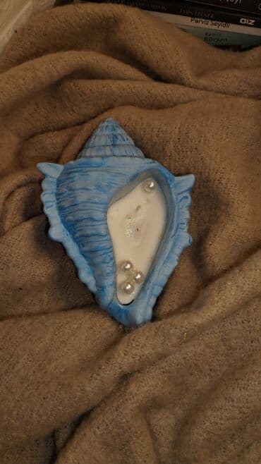 toy dekor satisi: Dəniz qabığı formalı dekorativ ətirli Şam - Material: gips, soya — 2